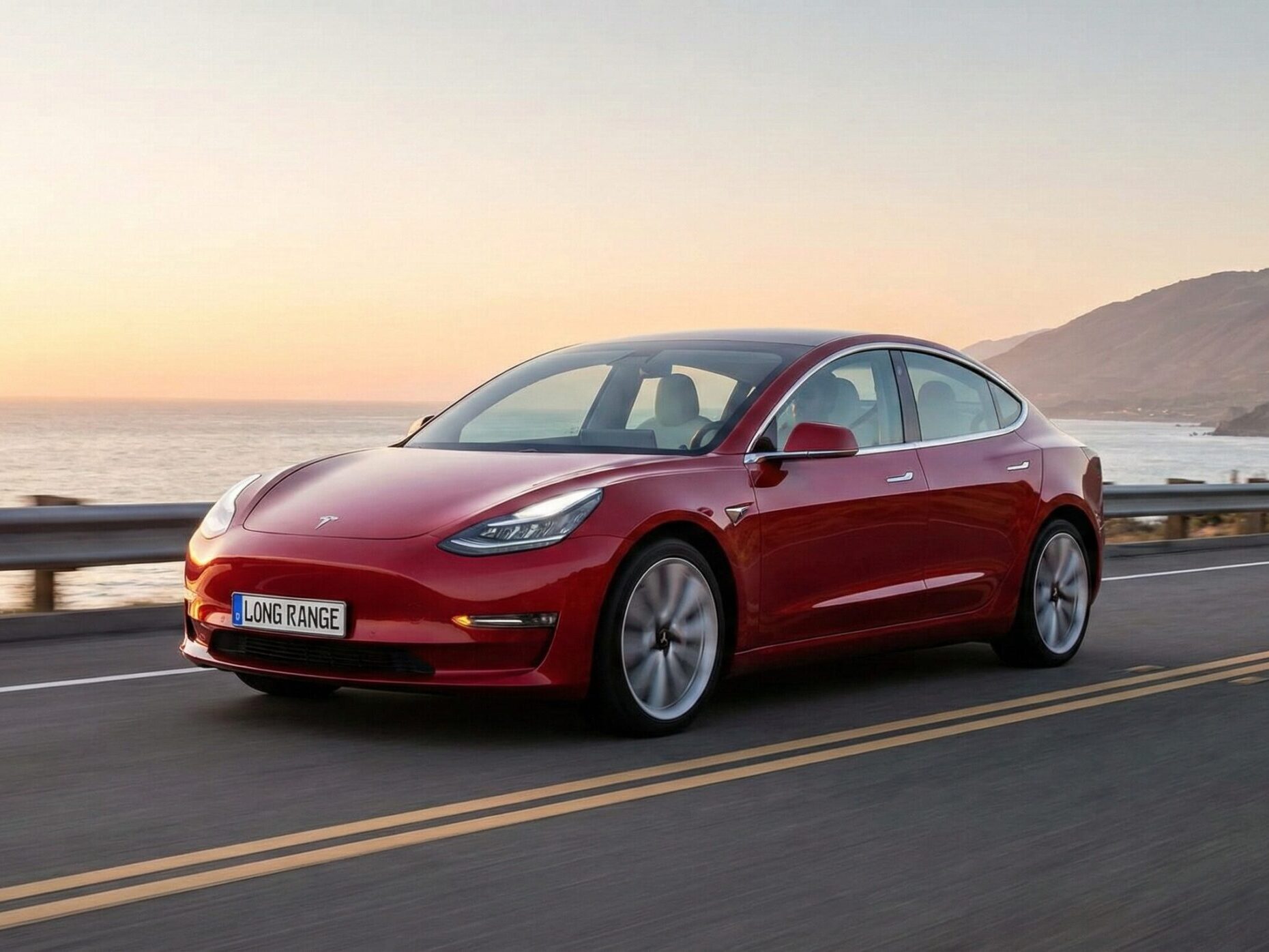 테슬라 모델3 Y 롱레인지 RWD 해안도로 주행