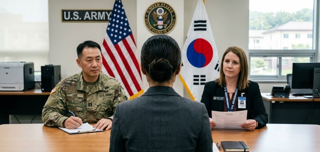 미군 부대 면접 사진 